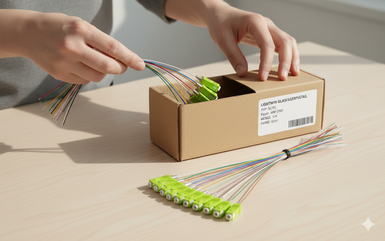 Lightwin Faserpigtail SC, MM, OM5, 2m, grün, 1 Stück