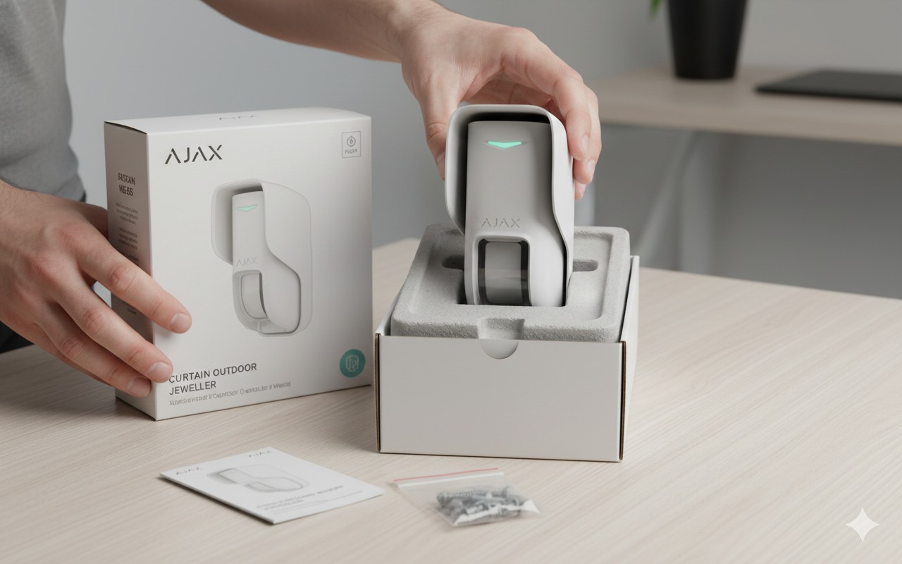 AJAX Baseline Curtain Outdoor Jeweller Weiss