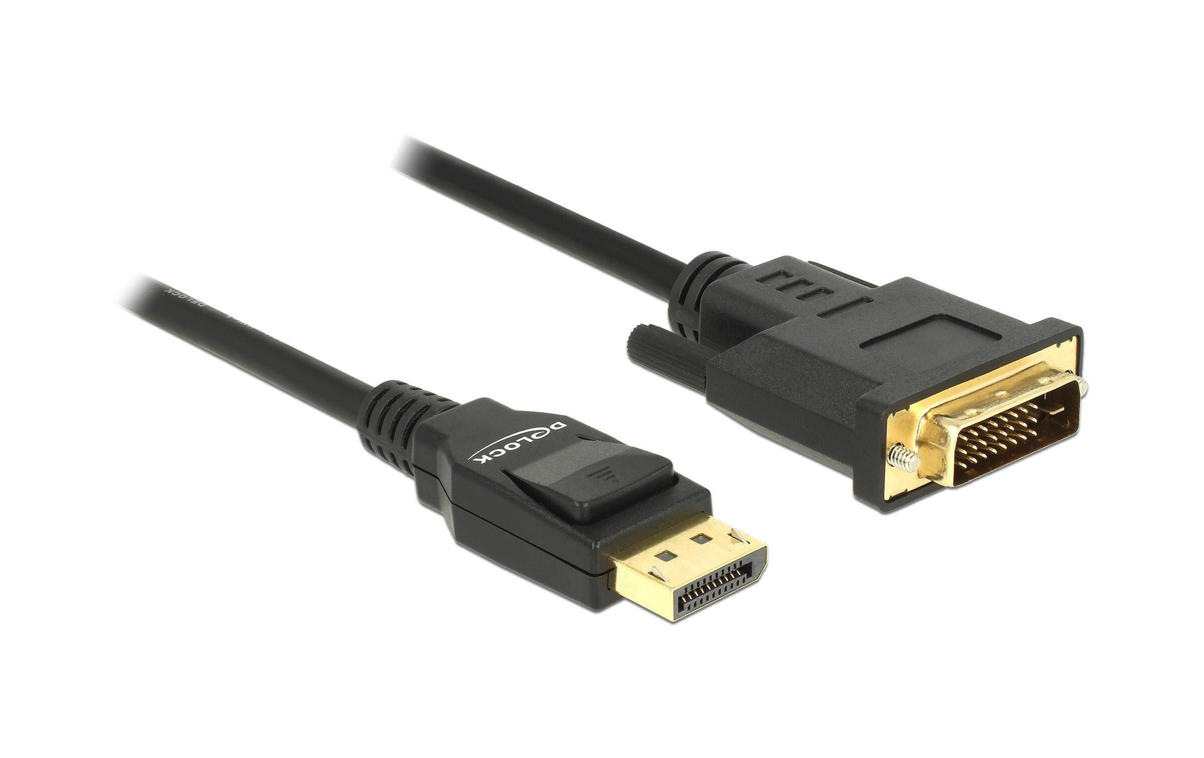 Delock Kabel DisplayPort – DVI-D, 2m 4K/30Hz, passiv