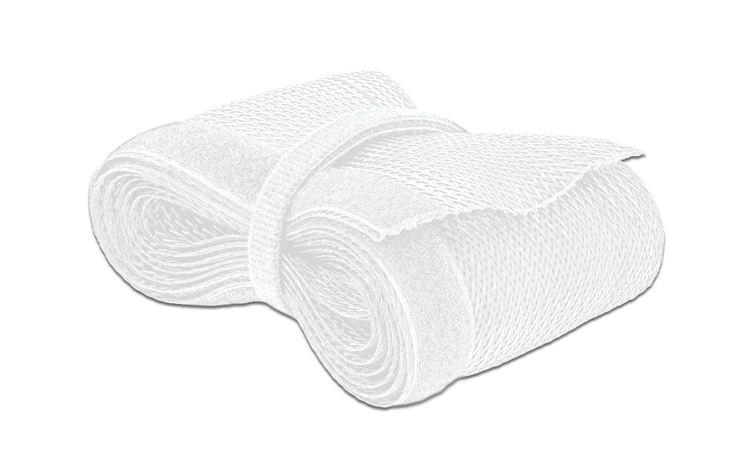 Delock Kabelschlauch Klettverschluss, 2m x 32 mm Weiss