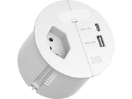 Bachmann Steckdose Loop in Charge A/C 22W, 2m - Weiss