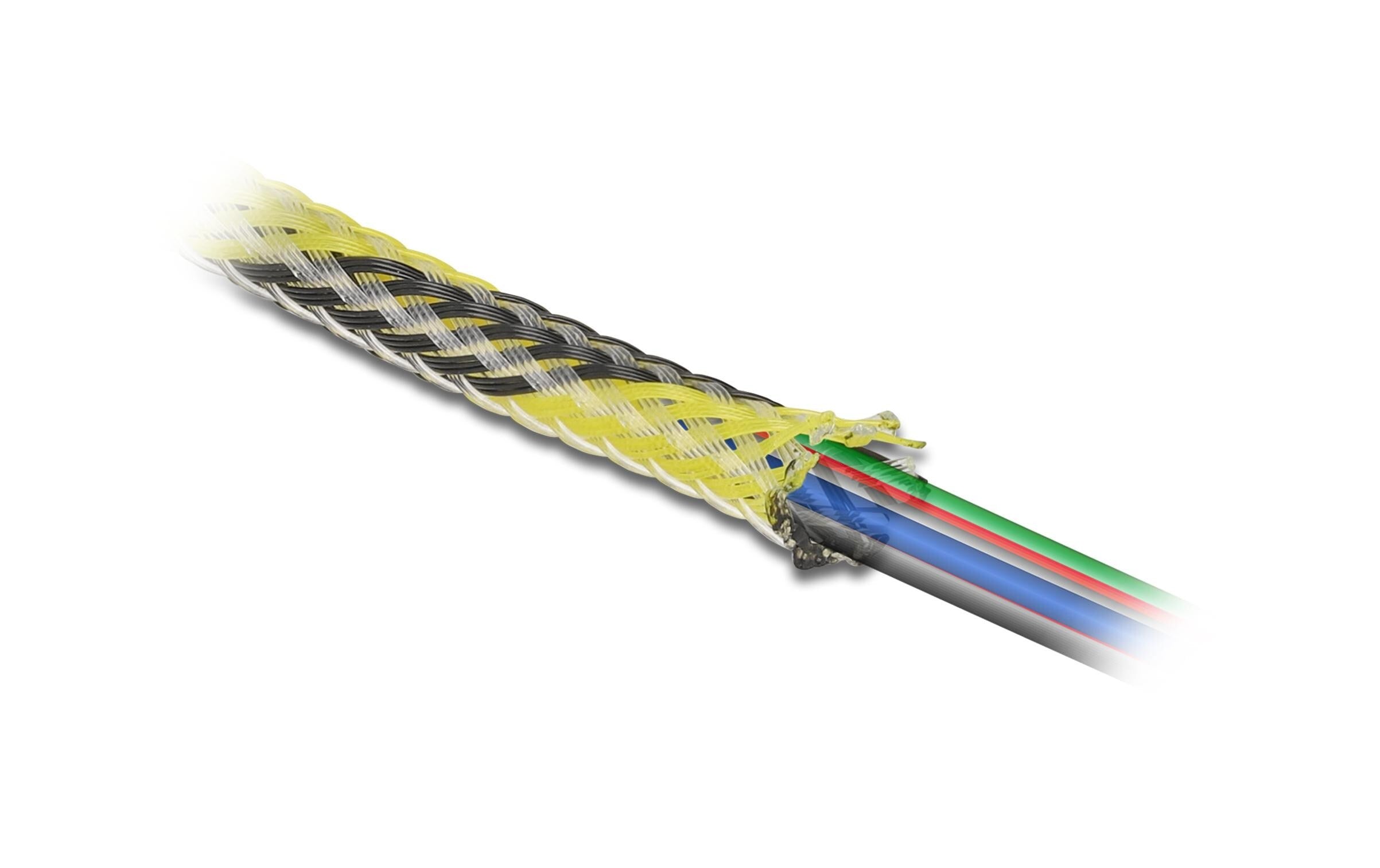 Delock Kabelschlauch dehnbar, 2m x 19 mm Gelb Schwarz